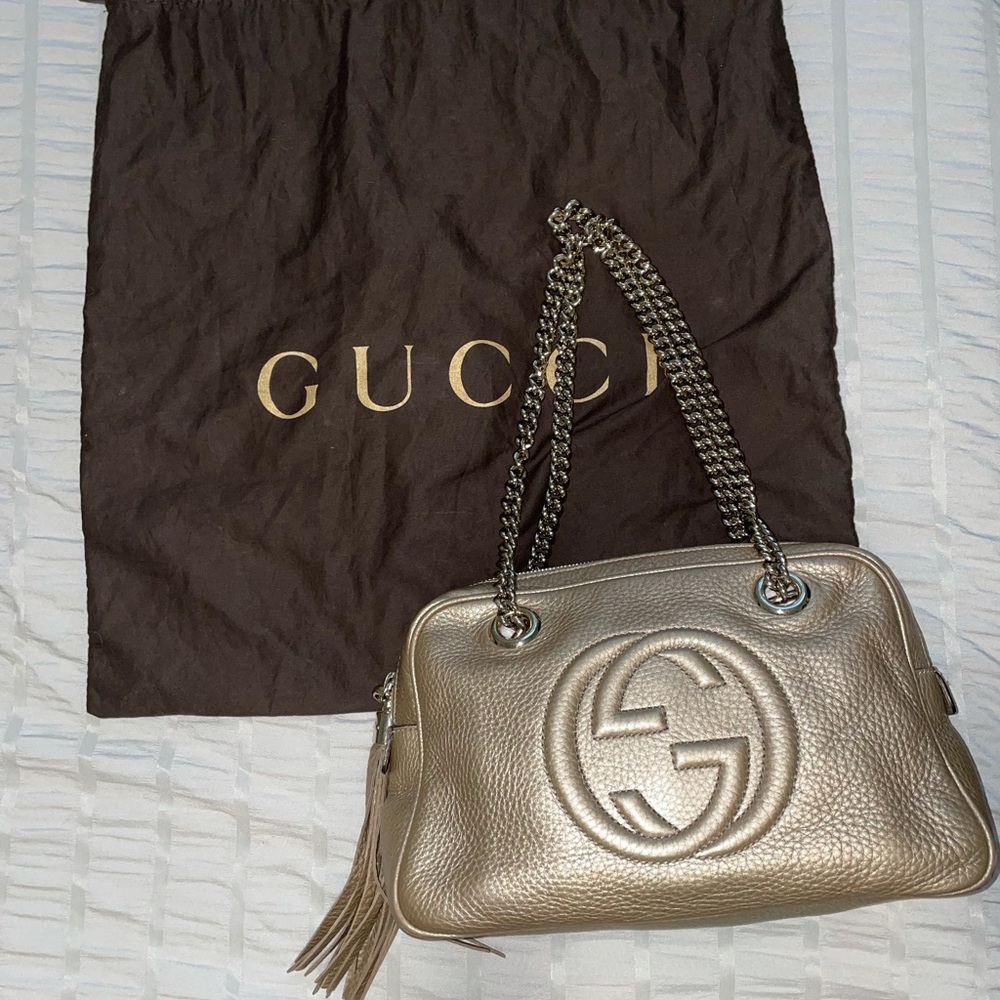 GUCCI GOLD SOHO BAG excellent condition 7x11 includes original dust bag